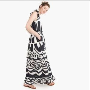 J. Crew Point Sur Flutter Sleeve Maxi Dress